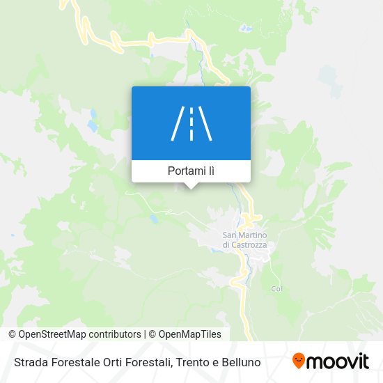 Mappa Strada Forestale Orti Forestali