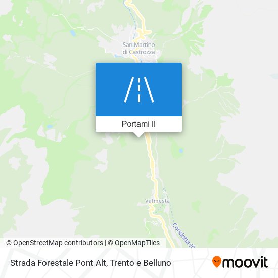 Mappa Strada Forestale Pont Alt