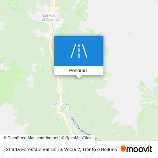 Mappa Strada Forestale Val De La Vecia 2