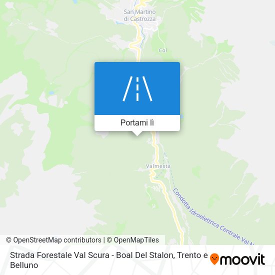 Mappa Strada Forestale Val Scura - Boal Del Stalon
