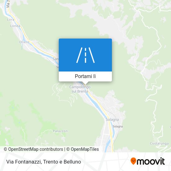 Mappa Via Fontanazzi