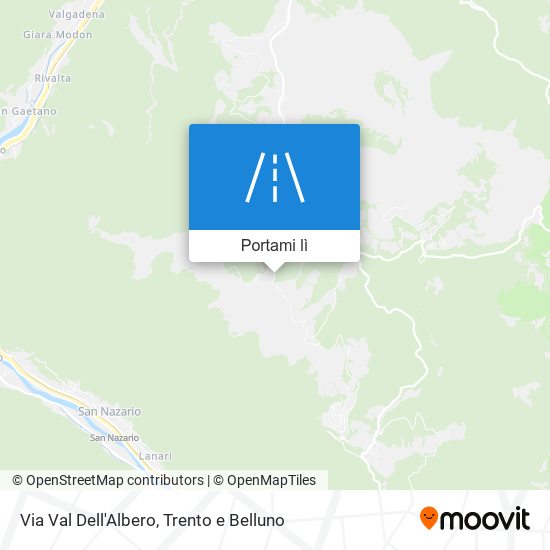 Mappa Via Val Dell'Albero