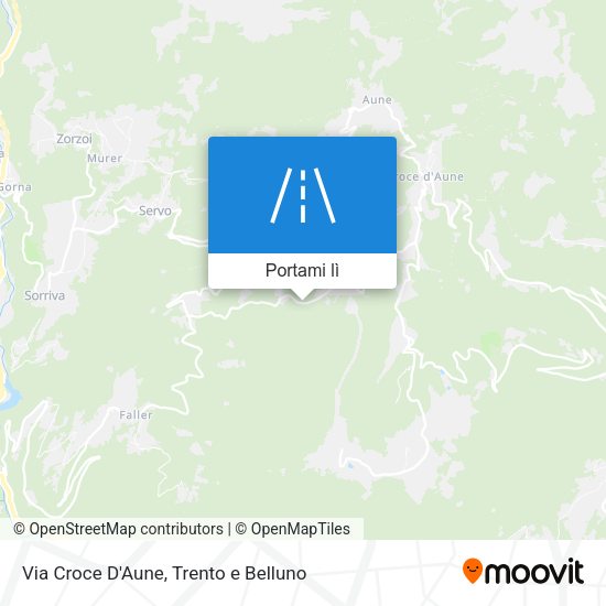 Mappa Via Croce D'Aune
