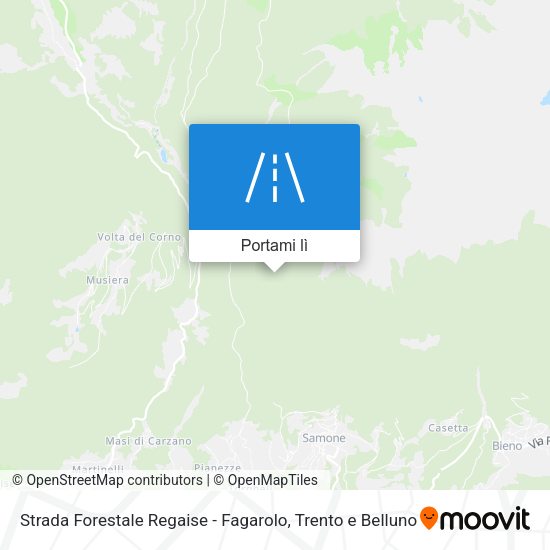 Mappa Strada Forestale Regaise - Fagarolo