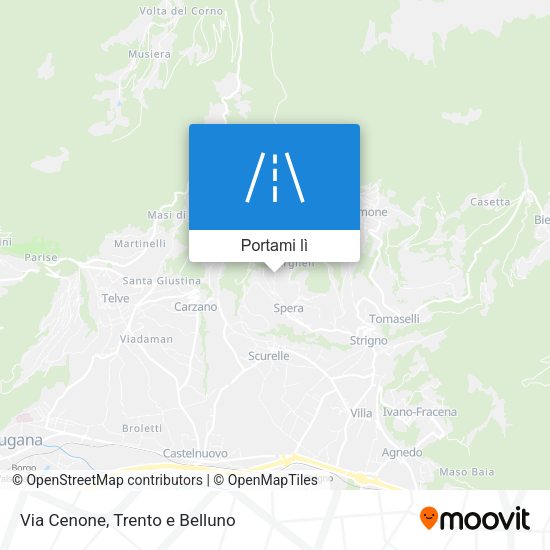 Mappa Via Cenone
