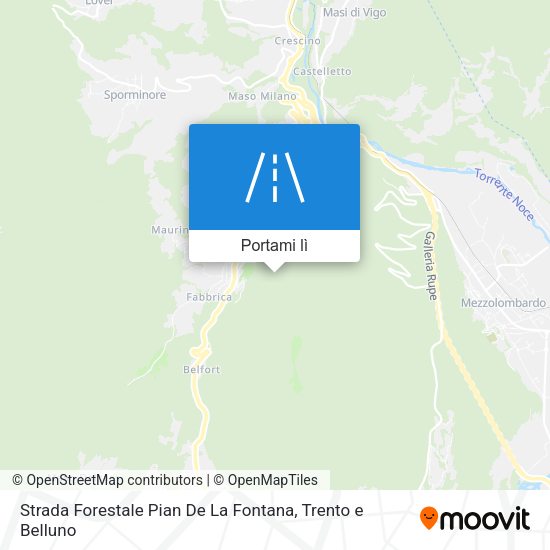 Mappa Strada Forestale Pian De La Fontana
