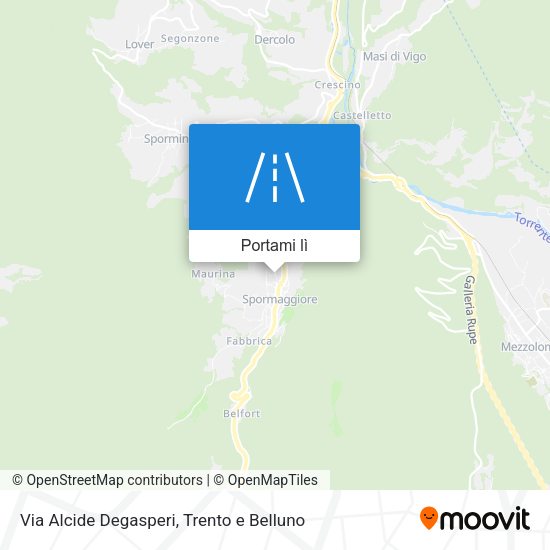 Mappa Via Alcide Degasperi