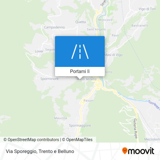 Mappa Via Sporeggio