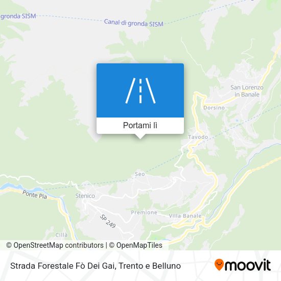 Mappa Strada Forestale Fò Dei Gai