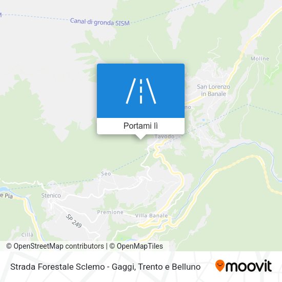 Mappa Strada Forestale Sclemo - Gaggi