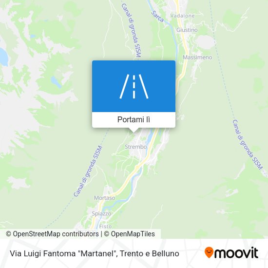 Mappa Via Luigi Fantoma "Martanel"