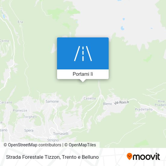 Mappa Strada Forestale Tizzon