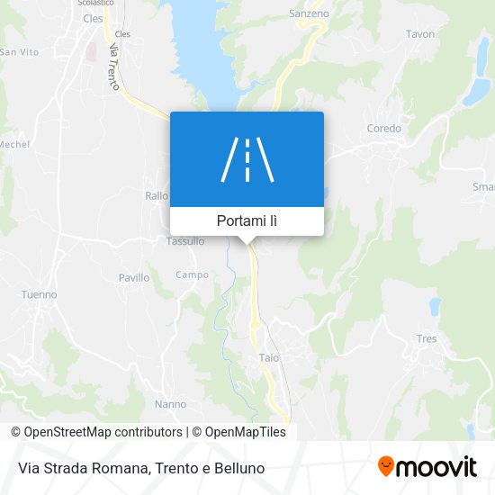 Mappa Via Strada Romana