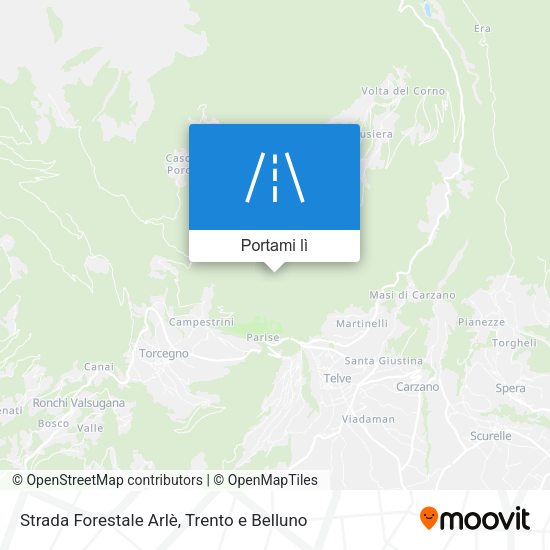 Mappa Strada Forestale Arlè