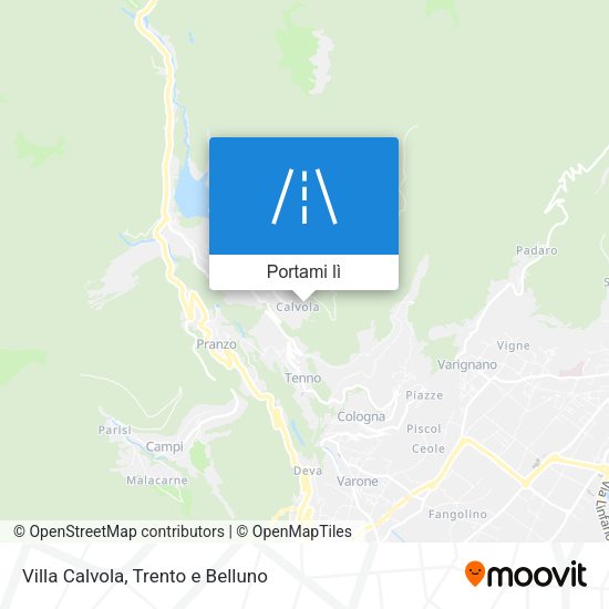 Mappa Villa Calvola
