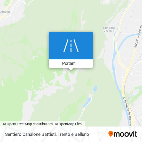 Mappa Sentiero Canalone Battisti