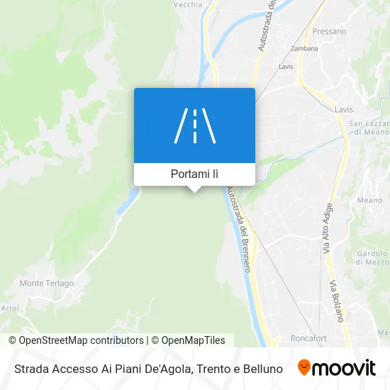 Mappa Strada Accesso Ai Piani De'Agola