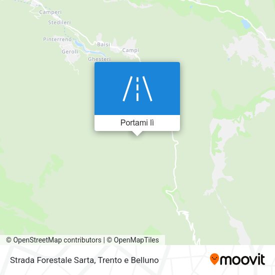 Mappa Strada Forestale Sarta