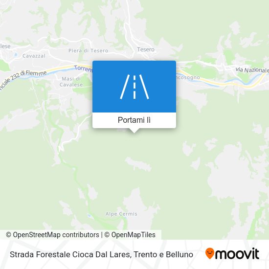 Mappa Strada Forestale Cioca Dal Lares