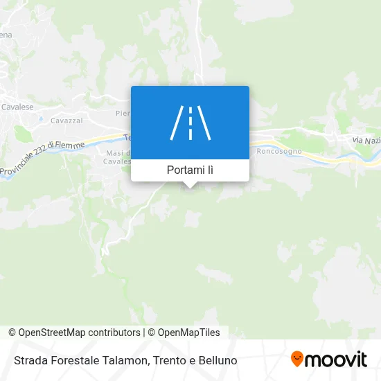 Mappa Strada Forestale Talamon