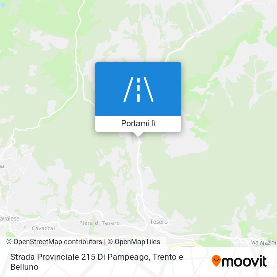 Mappa Strada Provinciale 215 Di Pampeago