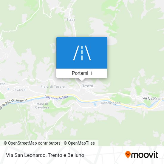 Mappa Via San Leonardo