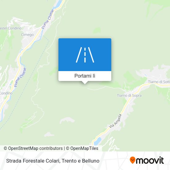 Mappa Strada Forestale Colarì