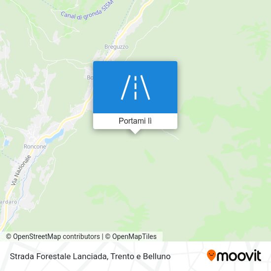 Mappa Strada Forestale Lanciada