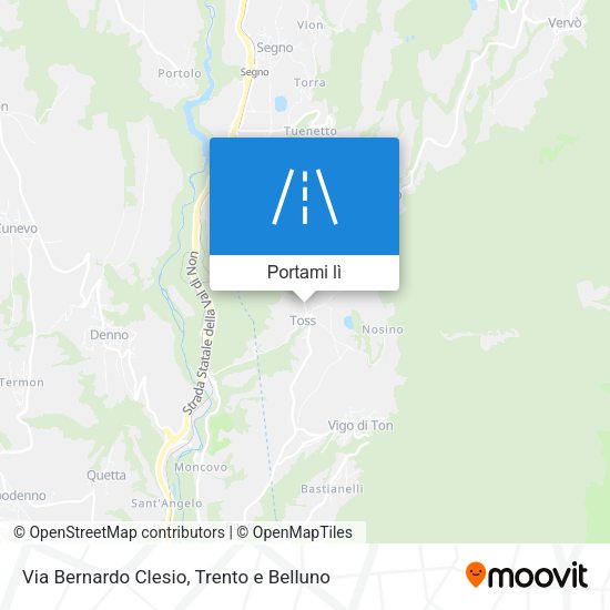 Mappa Via Bernardo Clesio