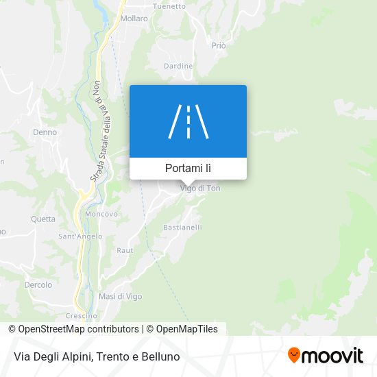 Mappa Via Degli Alpini