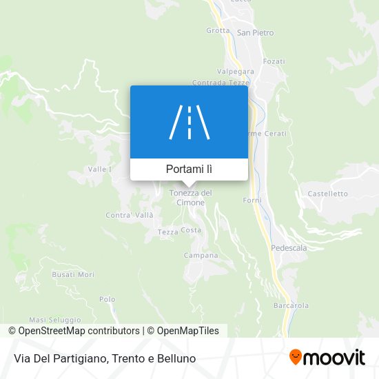 Mappa Via Del Partigiano