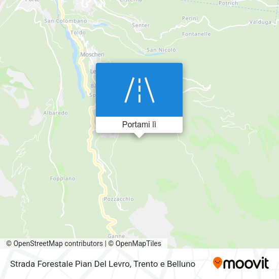 Mappa Strada Forestale Pian Del Levro