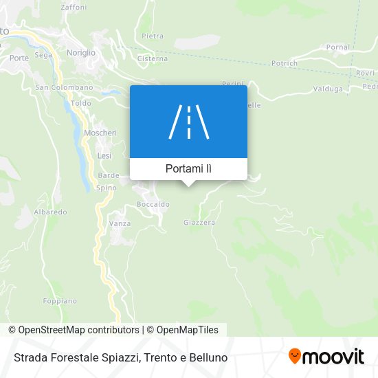 Mappa Strada Forestale Spiazzi