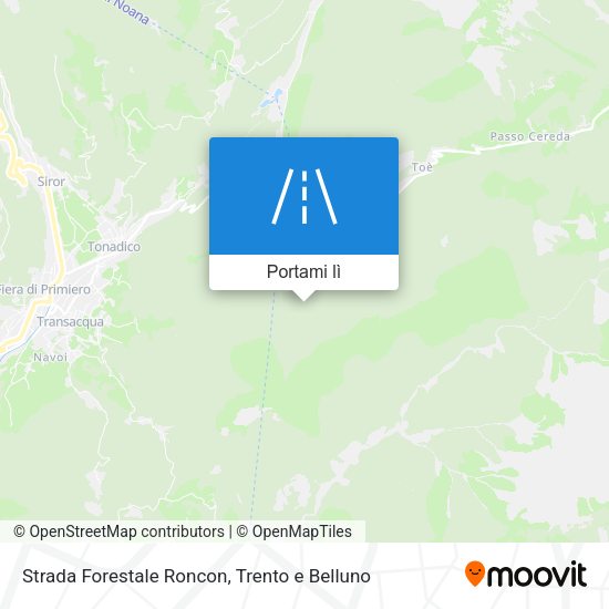 Mappa Strada Forestale Roncon