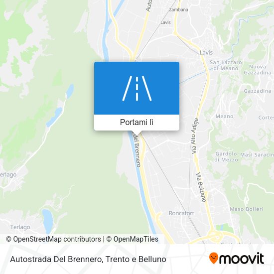 Mappa Autostrada Del Brennero