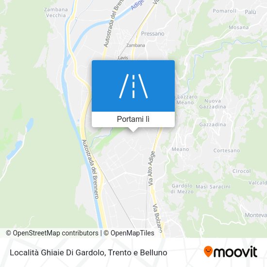 Mappa Località Ghiaie Di Gardolo