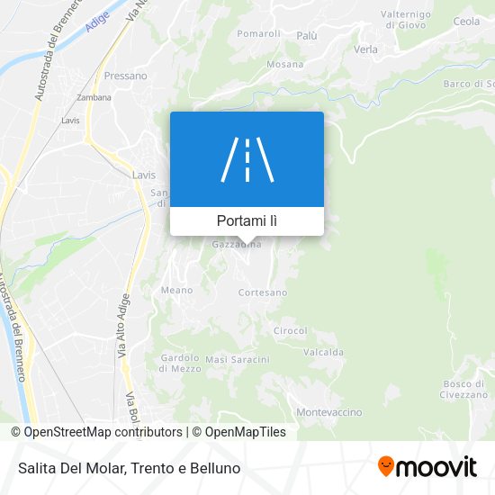 Mappa Salita Del Molar