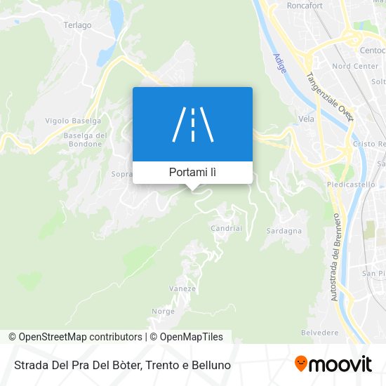 Mappa Strada Del Pra Del Bòter