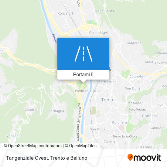 Mappa Tangenziale Ovest