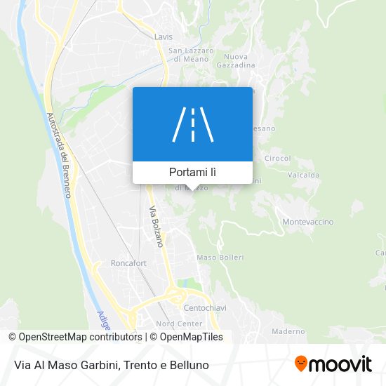 Mappa Via Al Maso Garbini