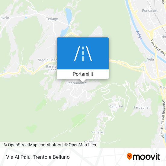 Mappa Via Al Palù