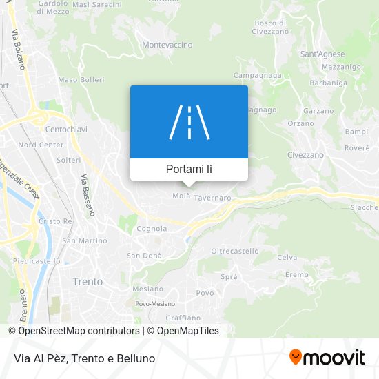 Mappa Via Al Pèz