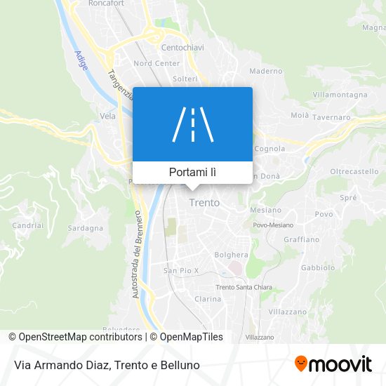 Mappa Via Armando Diaz