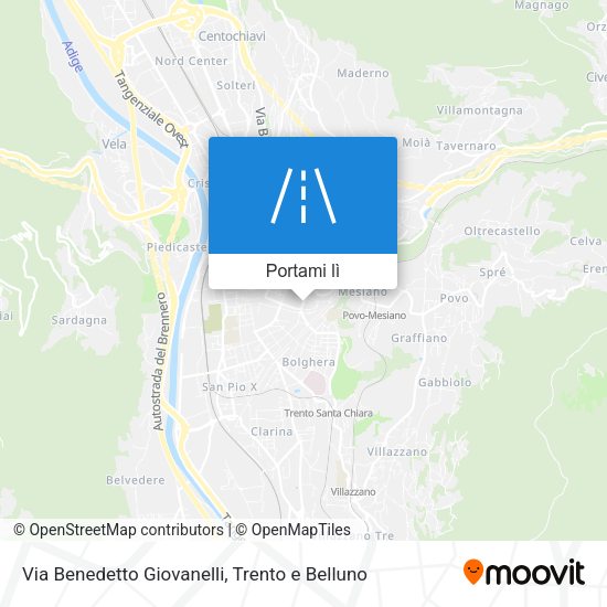Mappa Via Benedetto Giovanelli