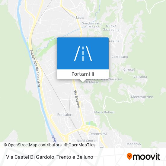 Mappa Via Castel Di Gardolo