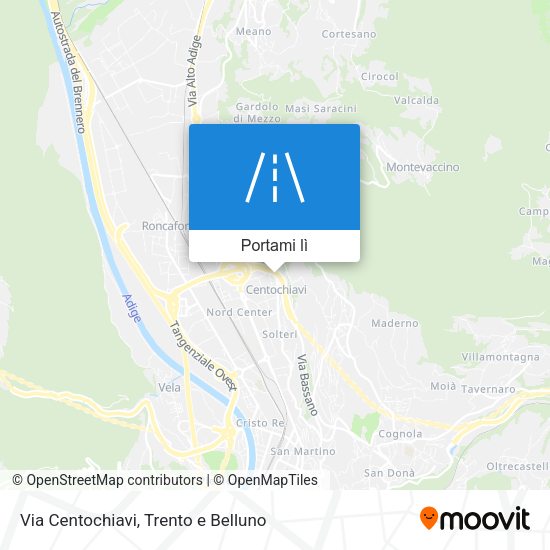 Mappa Via Centochiavi
