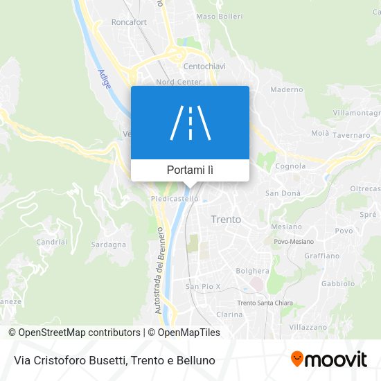 Mappa Via Cristoforo Busetti