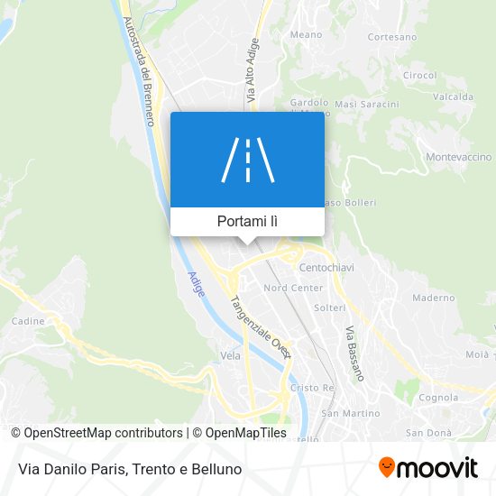 Mappa Via Danilo Paris