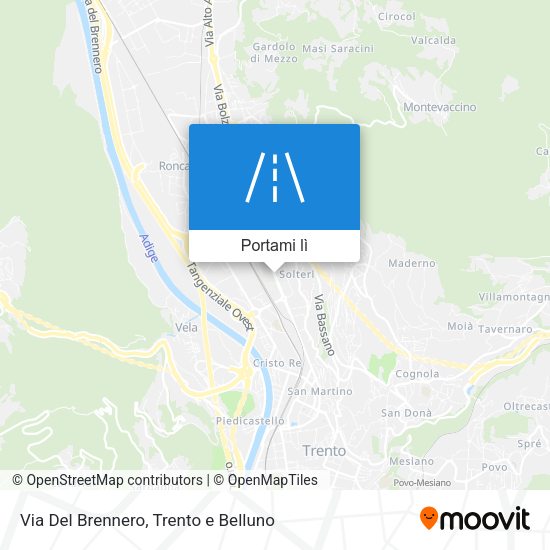 Mappa Via Del Brennero