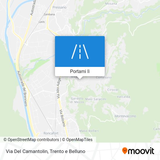 Mappa Via Del Camantolin